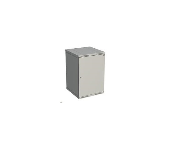Nástenný rozvádzač Solarix SENSA 18U 600 mm, plechové dvere, RAL 7035 SENSA-18U-66-21-G