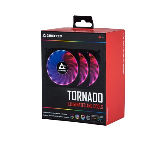 Ventilátor CHIEFTEC RGB TORNADO CF-3012-RGB