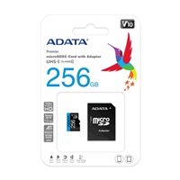 Karta ADATA MicroSDHC 256GB UHS-I Class 10, Premier + adaptér