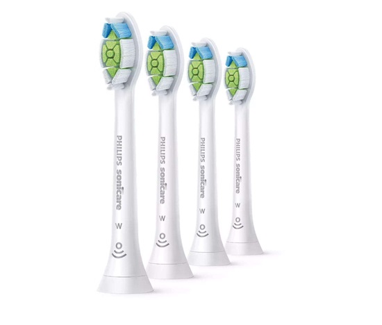 Philips HX6064/10 Sonicare Optimal White, náhradní hlavice, standardní velikost, 4 kusy, nasazovací, bílá