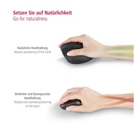 Vertikálna ergonomická bezdrôtová myš Hama EMW-500, 6 tlačidiel, čierna