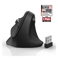 Vertikálna ergonomická bezdrôtová myš Hama EMW-500, 6 tlačidiel, čierna