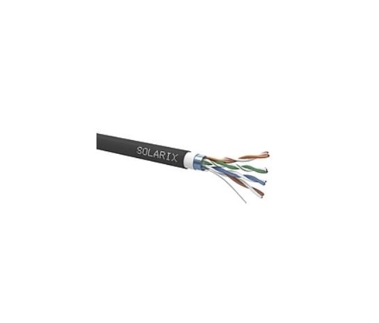 Inštalačný kábel Solarix outdoor FTP, Cat5E, drôt, PVC+PE, dvojitý plášť, cievka 305 m SXKD-5E-FTP-PVC+PE