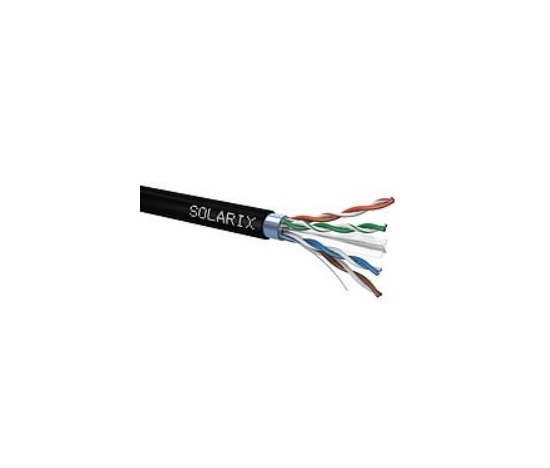 Inštalačný kábel Solarix outdoor FTP, Cat6, drôt, PE, cievka 500 m SXKD-6-FTP-PE