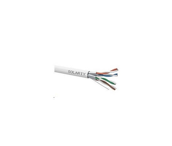 Inštalačný kábel Solarix STP, Cat6A, drôt, LSOH, cievka 500 m SXKD-6A-STP-LSOH
