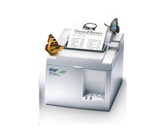 Star TSP143IIIU, USB, 8 bodov/mm (203 dpi), rezačka, blesk, biela