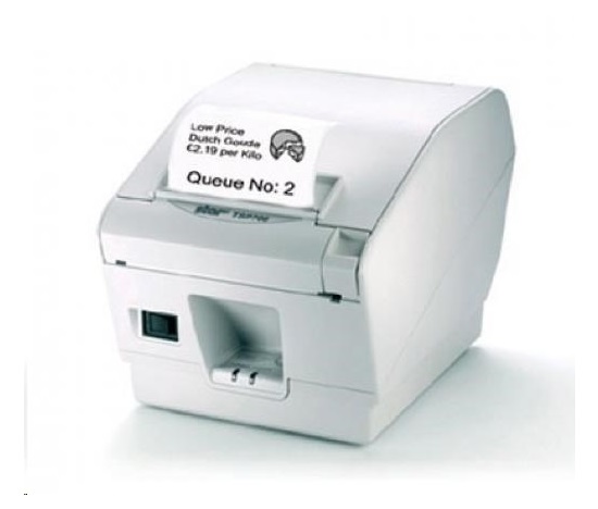 Star TSP743DII-24, RS232, 8 bodov/mm (203 dpi), rezačka, biela