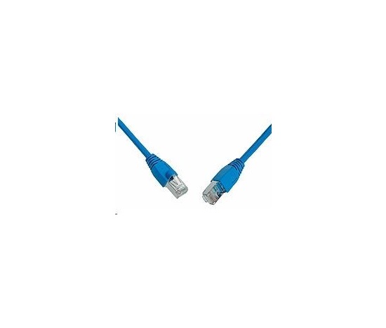 Solarix Patch kábel CAT5E SFTP PVC 10m modrý odolný proti zaseknutiu C5E-315BU-10MB