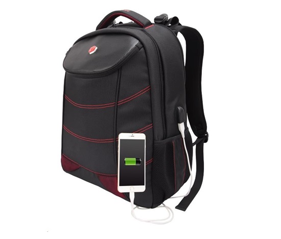 Bestlife herný batoh pre 17" notebook s usb konektormi na nabíjanie