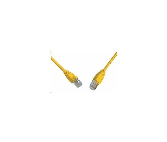 Solarix Patch kábel CAT5E SFTP PVC 15m žltý odolný proti zaseknutiu C5E-315YE-15MB