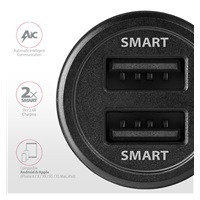 AXAGON PWC-5V5, SMART nabíjačka do auta, 2x port 5V-2.4A + 2.4A, 24W