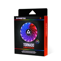 Dúhový ventilátor CHIEFTEC TORNADO CF-1225RGB so 6-pinovým konektorom pre GR-01B/CF-3012-RGB