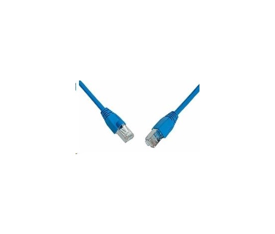 Solarix Patch kábel CAT5E SFTP PVC 7m modrý odolný proti zaseknutiu C5E-315BU-7MB