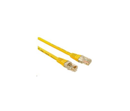 Solarix Patch kábel CAT5E UTP PVC 0,5 m žltý, odolný proti zasekávaniu C5E-155YE-0,5MB