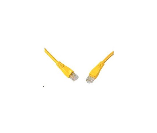 Solarix Patch kábel CAT5E UTP PVC 0,5m žltý odolný proti zachyteniu C5E-114YE-0,5MB