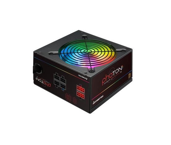 CHIEFTEC Photon Series, CTG-750C-RGB, 750W, 12cm RGB ventilátor, Active PFC, modulárny, maloobchod, 85+