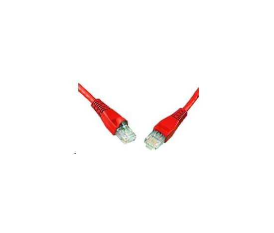 Solarix Patch kábel CAT5E UTP PVC 15m červený odolný proti zachytávaniu C5E-114RD-15MB