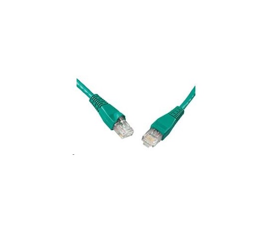 Solarix Patch kábel CAT5E UTP PVC 15m zelený odolný proti zachytávaniu C5E-114GR-15MB