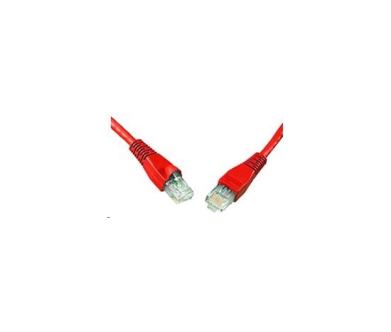 Solarix Patch kábel CAT5E UTP PVC 1m červený odolný proti zachyteniu C5E-114RD-1MB