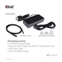 Dokovacia stanica USB Club3D 3.2 typy C (5xUSB/USB-C/3xHDMI/2xDP/Ethernet/Audio) s univerzálnym trojitým napájacím adaptérom 4K