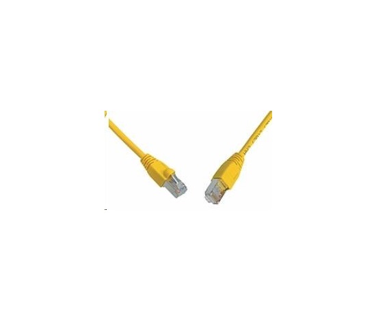 Solarix Patch kábel CAT6 SFTP PVC 0,5m žltý odolný proti zachyteniu C6-315YE-0,5MB