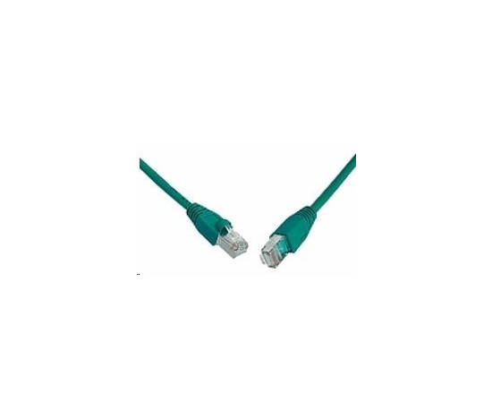 Solarix Patch kábel CAT6 SFTP PVC 3m zelený odolný proti zachytávaniu C6-315GR-3MB