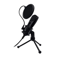 Mikrofón CONNECT IT YouMic USB s POP filtrom, pozlátený konektor USB, čierny