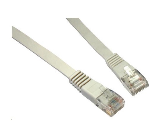 Solarix Patch kábel plochý CAT5E UTP LSOH 5 m sivý, odolný voči nárazom C5E-111GY-5MB
