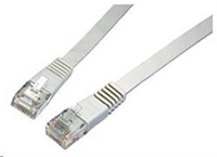 Solarix Patch kábel plochý CAT6 UTP LSOH 0,5 m sivý, neotvárací C6-111GY-0,5MB