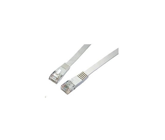 Solarix Patch kábel plochý CAT6 UTP LSOH 0,5 m sivý, neotvárací C6-111GY-0,5MB