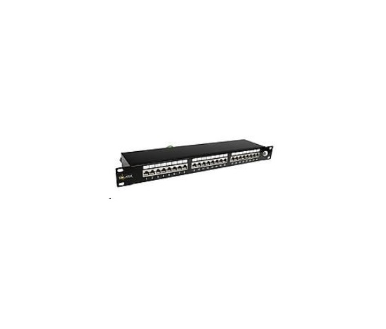 Solarix Patch panel 24 x RJ45 CAT6 STP čierny 1U SX24-6-STP-BK