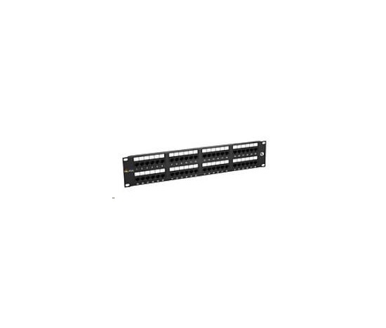 Solarix Patch panel 48 x RJ45 CAT5E UTP 150 MHz čierny 2U SX48-5E-UTP-BK