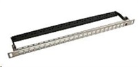 Solarix Univerzálny modulárny nemontovaný patch panel 24 portov z nehrdzavejúcej ocele 0,5U SX24HDM-0-STP-SL-UNI
