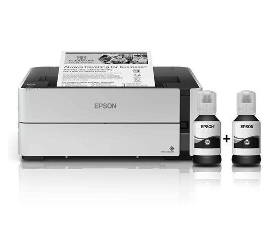 Atramentová tlačiareň EPSON EcoTank Mono M1170, A4, 1200x2400dpi, 39 str./min, USB, duplex, 3 roky záruka po registrácii.