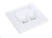 Solarix Zásuvka modulárna pre 2 klávesnice skrytá biela SX9-2-0-WH