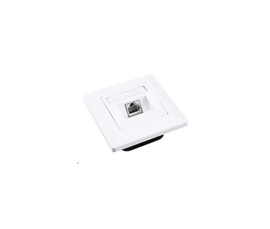Solarix Zásuvka CAT5E STP 1 x RJ45 pod omietku biela SX9-1-5E-STP-WH