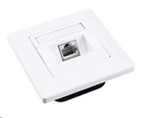 Solarix Zásuvka CAT6 STP 1 x RJ45 pod omietku biela SX9-1-6-STP-WH