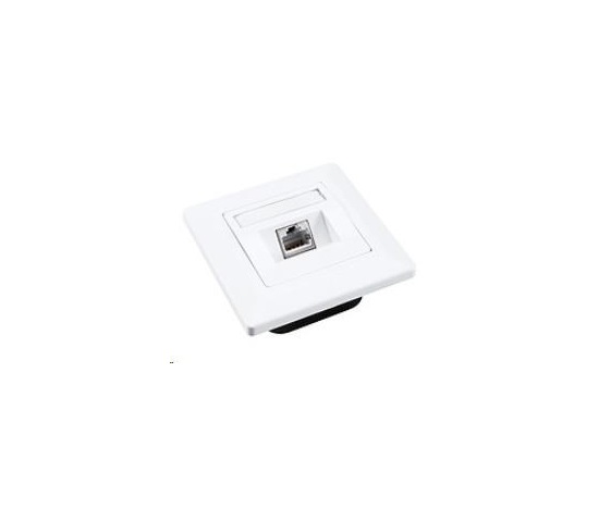 Solarix Zásuvka CAT6 STP 1 x RJ45 pod omietku biela SX9-1-6-STP-WH