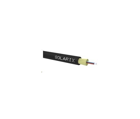 DROP1000 Solarix kábel, 8Vl 9/125, 3,7mm, LSOH, čierny, 500m cievka SXKO-DROP-8-OS-LSOH