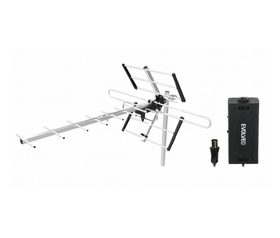 EVOLVEO Flexi 1A, venkovní DAB+/DVB-T2 anténa se zesilovačem Amp 1, filtr LTE,4G,5G