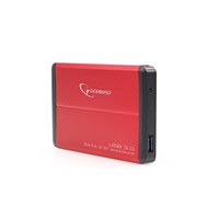 Externý box GEMBIRD pre 2.5" zariadenie, USB 3.0, SATA, červená