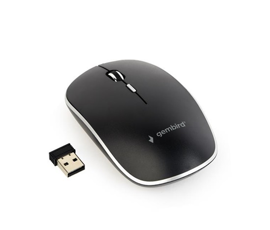 Myš GEMBIRD MUSW-4B-01, čierna, bezdrôtová, USB nano prijímač
