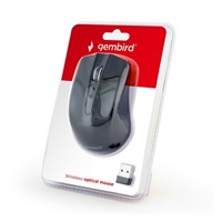 Myš GEMBIRD MUSW-4B-04, čierna, bezdrôtová, USB nano prijímač
