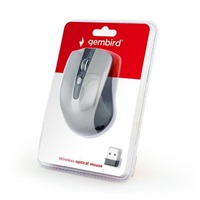 Myš GEMBIRD MUSW-4B-04-BG, čierno-šedá, bezdrôtová, USB nano prijímač