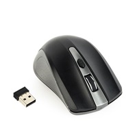 Myš GEMBIRD MUSW-4B-04-GB, šedo-čierna, bezdrôtová, USB nano prijímač