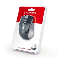 Myš GEMBIRD MUSW-4B-04-GB, šedo-čierna, bezdrôtová, USB nano prijímač