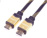 Kábel HDMI PREMIUMCORD 2.0 Vysokorýchlostný + ethernetový kábel HQ, pozlátené konektory, 0,5 m