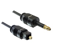 PREMIUMCORD Kábel 3,5 mm mini Toslink - Toslink, OD:2.2 mm, dĺžka 1 m