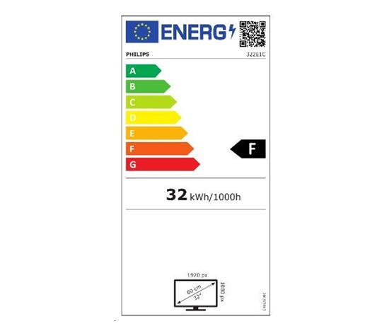 Philips MT VA LED 31,5" 322E1C/00, VA panel, 1920x1080, 250cd, HDMI, DP, D-Sub, zakrivený