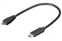 Adaptér PREMIUMCORD USB 3.1 C/male - USB 2.0 Micro-B/male, 0,2 m